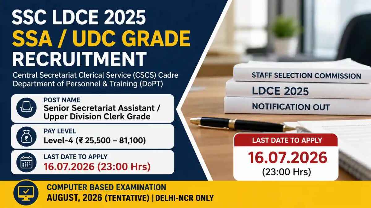 SSC Senior Secretariat Assistant